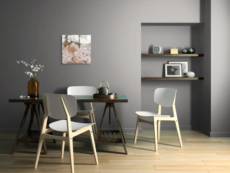 Tablou Canvas Frunze de Ferigă în Bruma Dimineții - Peisaj Toamna, 50 x 50 cm – poza 8