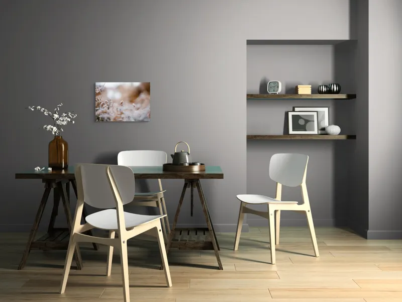 Tablou Canvas Flori Înghețate în Dimineața de Iarnă Natură și Gheață, 54 x 39 cm – poza 6