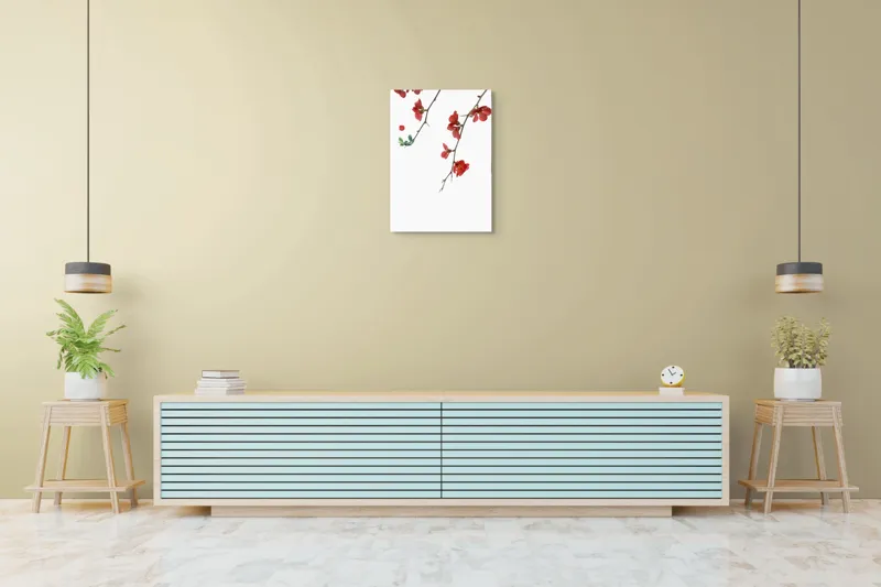 Tablou Canvas Cireș înflorit pe ramuri subțiri Natură și Contrast, 50 x 70 cm – poza 6