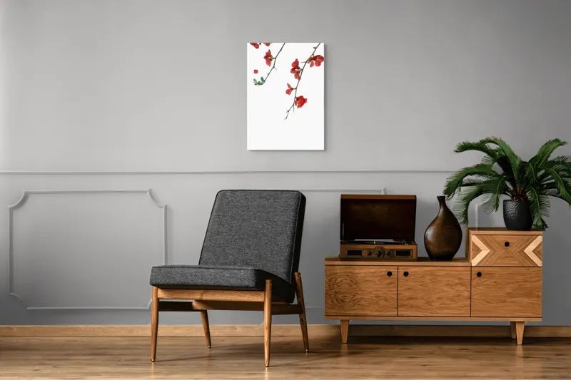 Tablou Canvas Cireș înflorit pe ramuri subțiri Natură și Contrast, 50 x 70 cm – poza 8