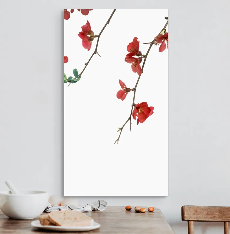 Tablou Canvas Cireș înflorit pe ramuri subțiri Natură și Contrast, 50 x 90 cm – poza 3