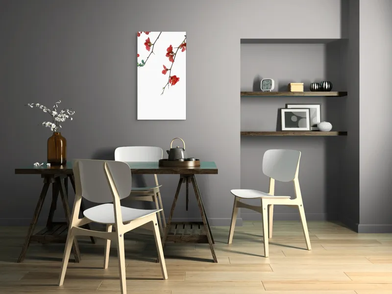 Tablou Canvas Cireș înflorit pe ramuri subțiri Natură și Contrast, 50 x 90 cm – poza 4