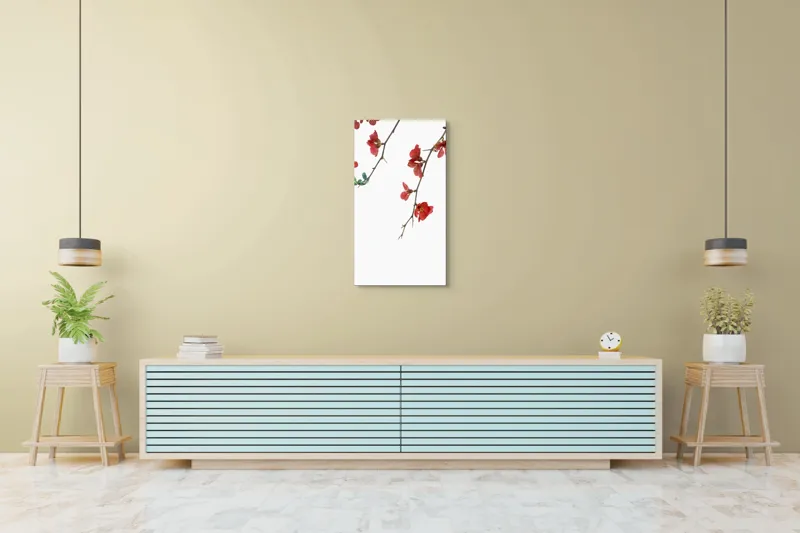 Tablou Canvas Cireș înflorit pe ramuri subțiri Natură și Contrast, 50 x 90 cm – poza 6