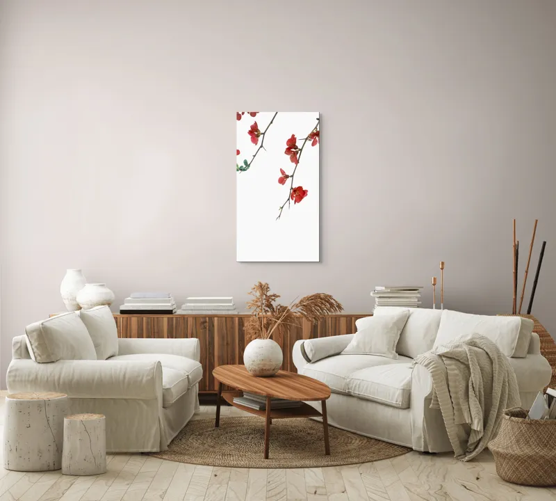 Tablou Canvas Cireș înflorit pe ramuri subțiri Natură și Contrast, 50 x 90 cm – poza 7