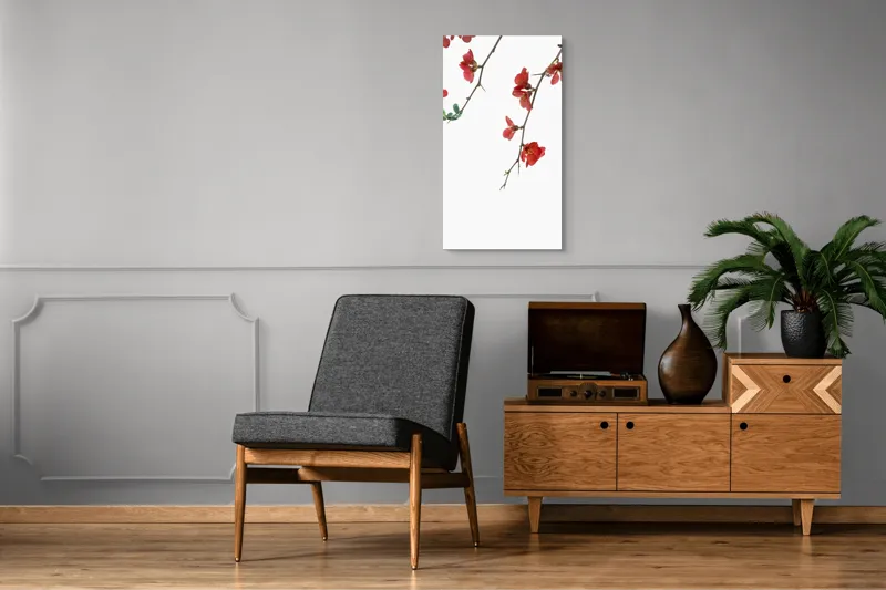 Tablou Canvas Cireș înflorit pe ramuri subțiri Natură și Contrast, 50 x 90 cm – poza 8