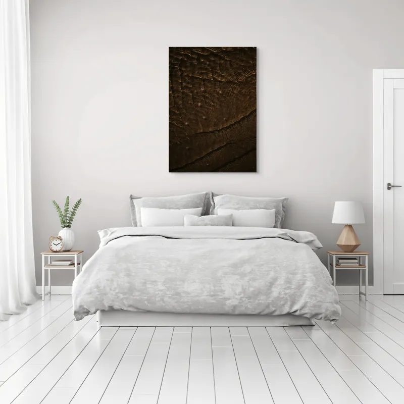 Tablou Canvas, "Valuri și texturi de nisip fin", Ondulații, Texturi, Umbre, Model, Natură, 70 x 100 cm – poza 3