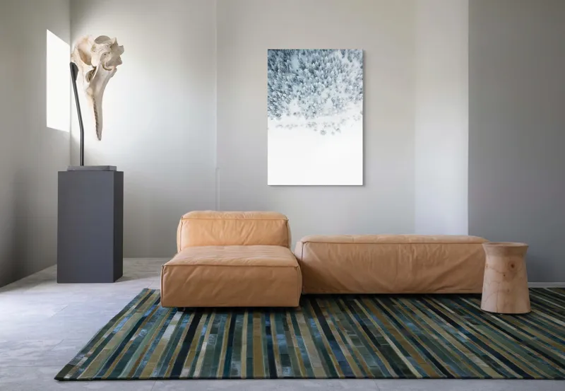 Tablou Canvas, "Zăpadă veșnică peste pădurea albă", Copaci, Zăpadă, Iarnă, Pădure, Alb, Frig, Tăcere, Natura, Vedere, Aeriană, 70 x 100 cm – poza 7