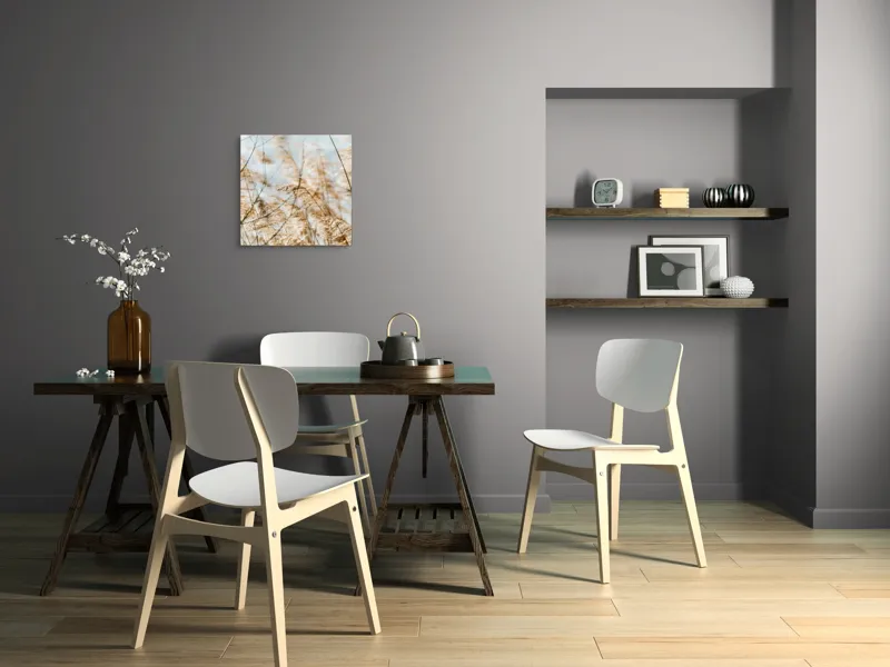 Tablou Canvas, "Dansul lin al ierburilor în vânt", Vânt, Iarbă, Lumină, Căldură, Vară, Mișcare, Seninătate, Naturalețe, 50 x 50 cm – poza 8