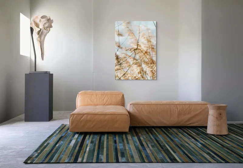 Tablou Canvas, "Dansul lin al ierburilor în vânt", Vânt, Iarbă, Lumină, Căldură, Vară, Mișcare, Seninătate, Naturalețe, 70 x 100 cm – poza 7