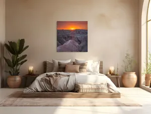 Tablou Canvas, "Răsărit peste canioanele de piatră", 100 x 100 cm – poza 4