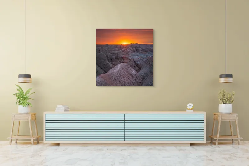 Tablou Canvas, "Răsărit peste canioanele de piatră", 100 x 100 cm – poza 5