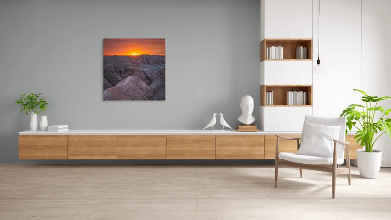 Tablou Canvas, "Răsărit peste canioanele de piatră", 100 x 100 cm – poza 8