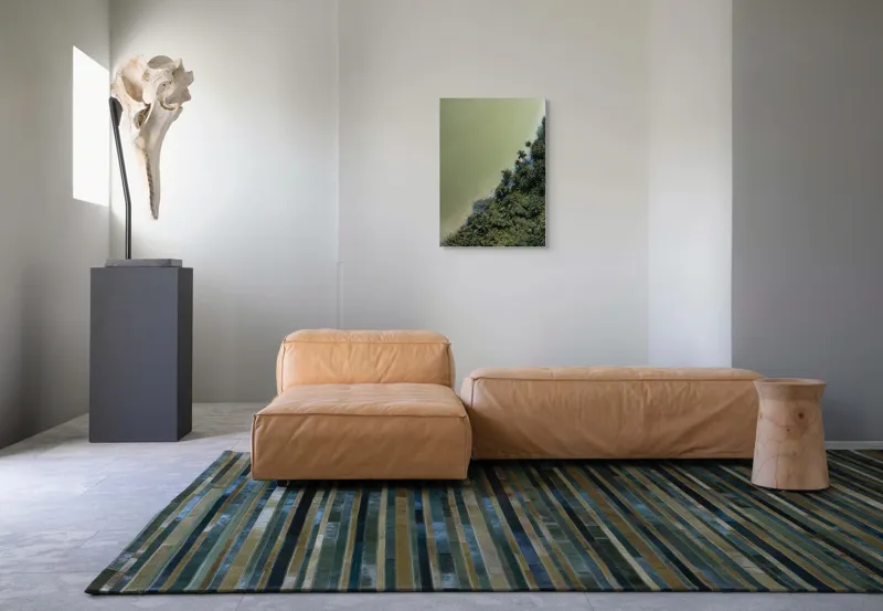 Tablou Canvas, "Pădurea tropicală întâlnește marea calmă", Pădure, Palmieri, Apă, Mal, Natură, Verde, Peisaj, Aerian, Tranziție, Contrast., 50 x 70 cm – poza 7