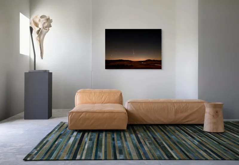 Tablou Canvas, "Cometa luminoasă pe cerul nopții", Stele, Cometă, Cer, Noapte, Peisaj, Întuneric, Lumină, 100 x 70 cm – poza 7