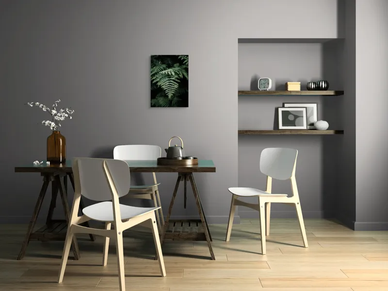 Tablou Canvas, "Frumusețea naturii în detaliu vegetal", Frunze, Verde, Textură, Natură, Frumusețe, Detaliu, Simetrie, Eleganță, 39 x 54 cm – poza 7
