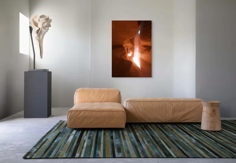 Tablou Canvas, "Lumina soarelui în canionul însorit", Roci, Lumină, Canyons, Forme, Umbre, Texturi, Eroziune, Naturalețe, Peisaj, Strălucire, 70 x 100 cm – poza 7