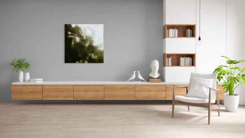 Tablou Canvas, "Brăduț în lumina dimineții", Copac, Crengi, Ace, Verde, Natură, Lumină, Blândă, Frunză, Moale, Pădure, 100 x 100 cm – poza 8