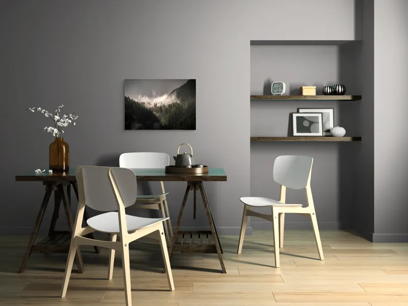 Tablou Canvas, "Misterul pădurii învăluită în ceață", Ceață, Pădure, Munți, Mister, Lumină, Umbre, Verde, Natură, Tranquilitate, 70 x 50 cm – poza 5