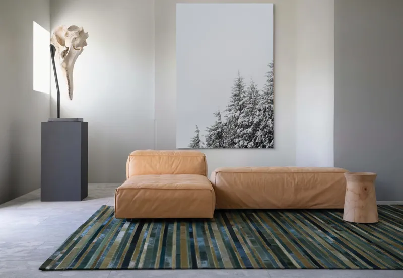 Tablou Canvas, "Pini ninși sub cer înnorat", Copaci, Zăpadă, Cer, Iarnă, Natură, Tăcere, Răcoare, 100 x 150 cm – poza 7