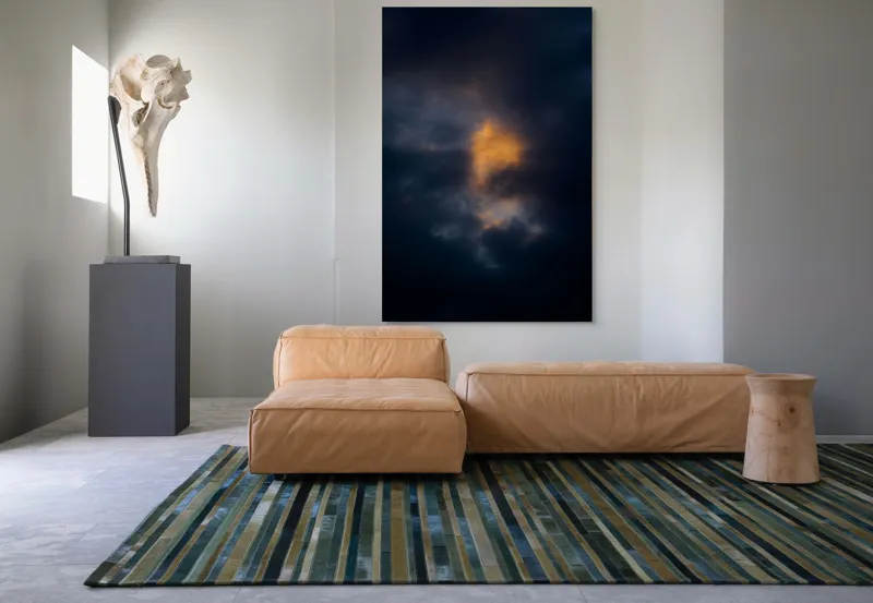 Tablou Canvas, "Lumină strălucind printre nori întunecați", Nor, Întunecat, Strălucire, Mister, Contrast, Cer, Dramatic, Lumină, Umbre, Crepuscul, 100 x 150 cm – poza 7