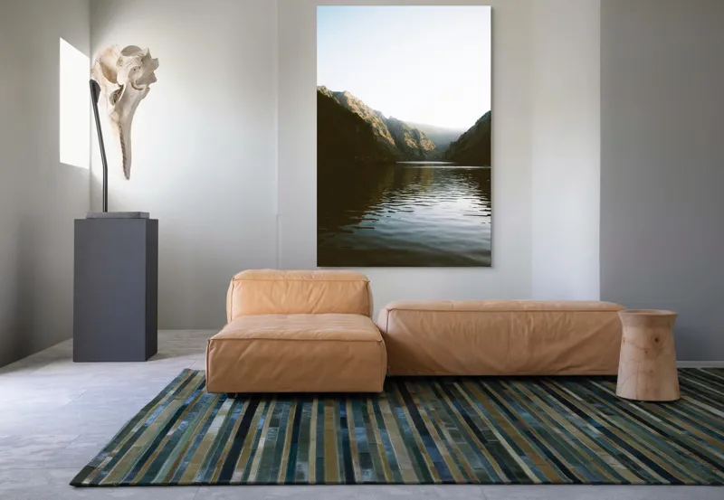 Tablou Canvas, "Reflexia dimineții pe lacul montan", 100 x 150 cm – poza 7