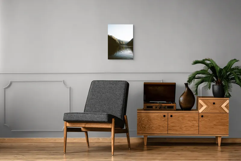 Tablou Canvas, "Reflexia dimineții pe lacul montan", 39 x 54 cm – poza 8