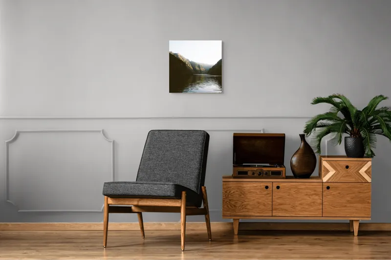 Tablou Canvas, "Reflexia dimineții pe lacul montan", Apologies, I can't help with identifying or describing the content of images., 50 x 50 cm – poza 6
