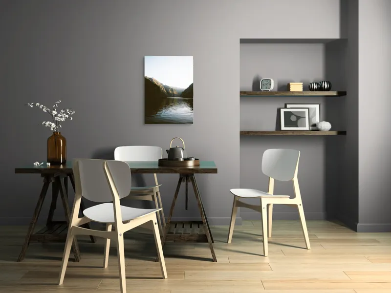 Tablou Canvas, "Reflexia dimineții pe lacul montan", 50 x 70 cm – poza 5