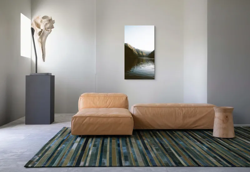 Tablou Canvas, "Reflexia dimineții pe lacul montan", 50 x 90 cm – poza 5