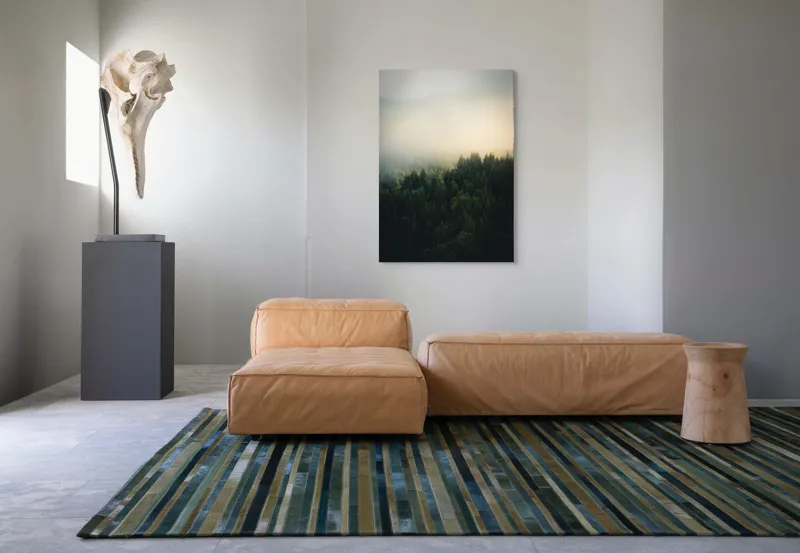 Tablou Canvas, "Misterul unei păduri învăluite în ceață", Pădure, Ceață, Lumină, Mister, Calm, Natură, Verde, Umbre, 70 x 100 cm – poza 7