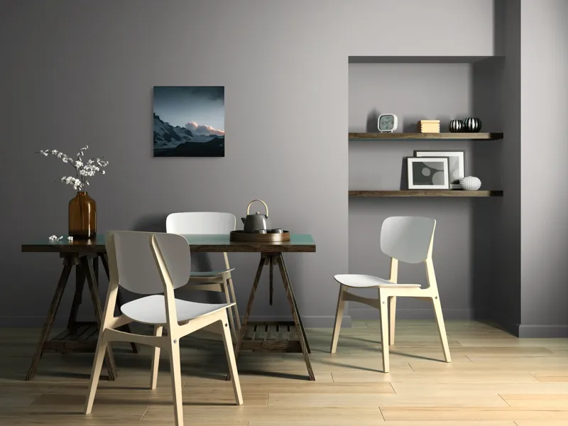 Tablou Canvas, "Norii roz peste munți înzăpeziți", Nor, Munte, Zăpadă, Cer, Umbre, Peisaj, Crepuscul, Tranquilitate, Frig, Natură, 50 x 50 cm – poza 8