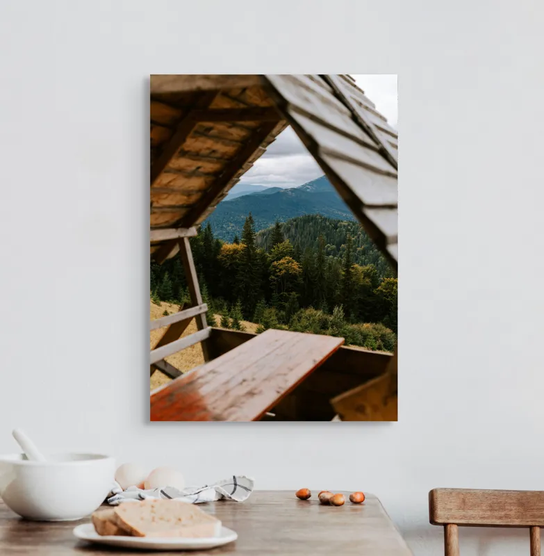 Tablou Canvas Peisaj Montană Pădurean Natură Relaxare, 50 x 70 cm – poza 3