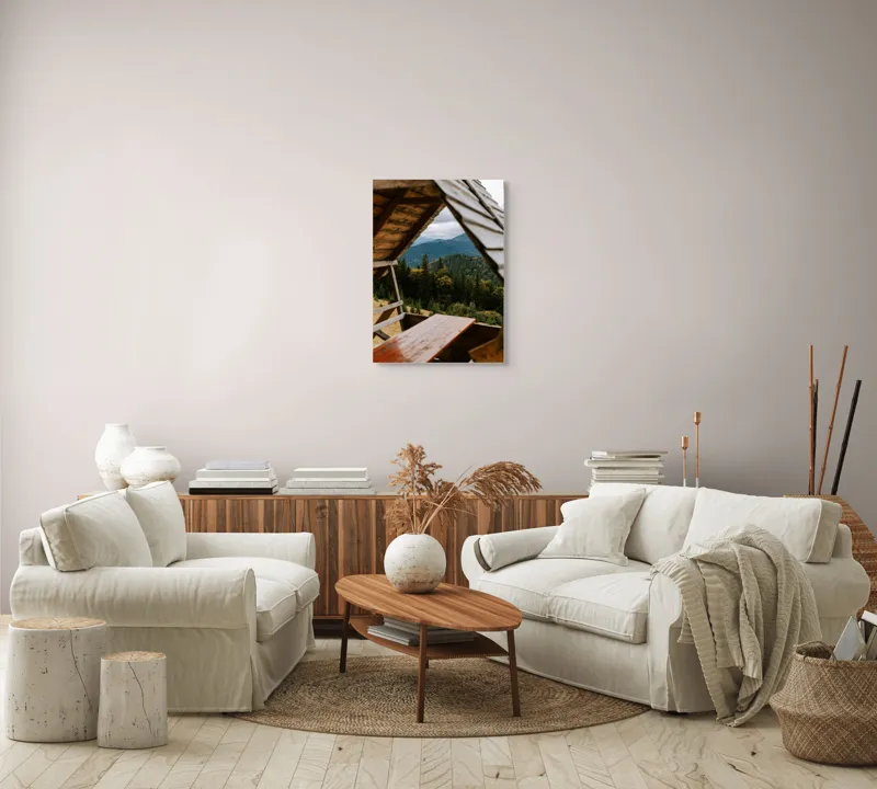Tablou Canvas Peisaj Montană Pădurean Natură Relaxare, 50 x 70 cm – poza 4