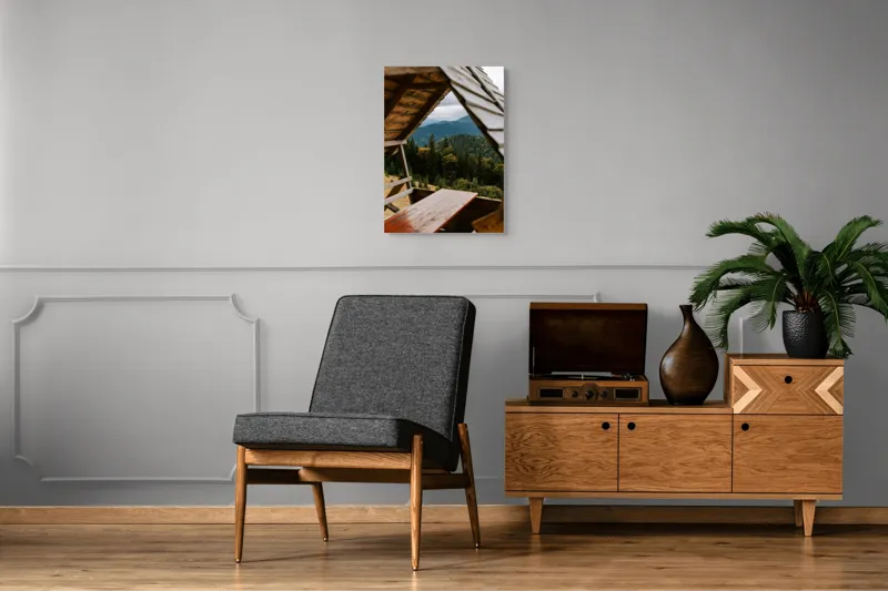 Tablou Canvas Peisaj Montană Pădurean Natură Relaxare, 50 x 70 cm – poza 8