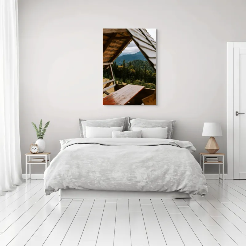 Tablou Canvas Peisaj Montană Pădurean Natură Relaxare, 70 x 100 cm – poza 3