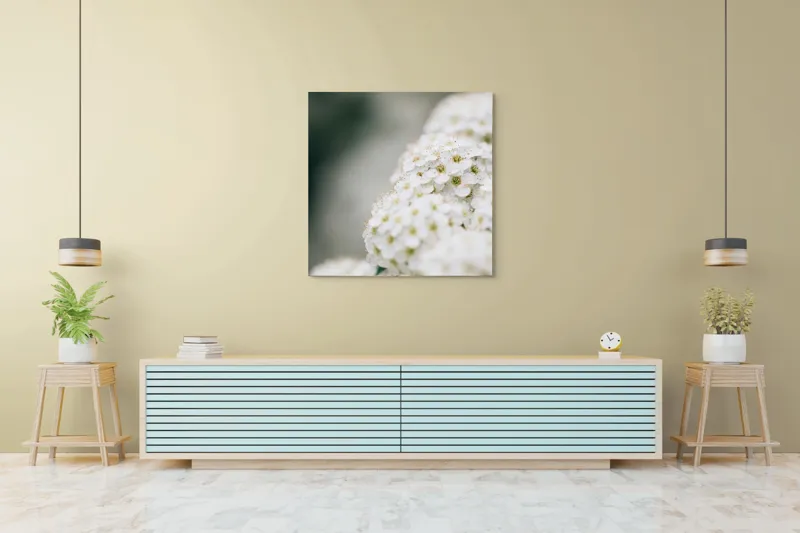 Tablou Canvas, "Splendoarea florilor albe de primăvară", Flori, Albe, Delicate, Naturale, Pure, Fragede, Minunate, Aromate, 100 x 100 cm – poza 5