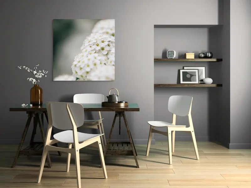 Tablou Canvas, "Splendoarea florilor albe de primăvară", Flori, Albe, Delicate, Naturale, Pure, Fragede, Minunate, Aromate, 100 x 100 cm – poza 6