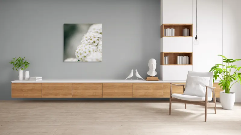 Tablou Canvas, "Splendoarea florilor albe de primăvară", Flori, Albe, Delicate, Naturale, Pure, Fragede, Minunate, Aromate, 100 x 100 cm – poza 8