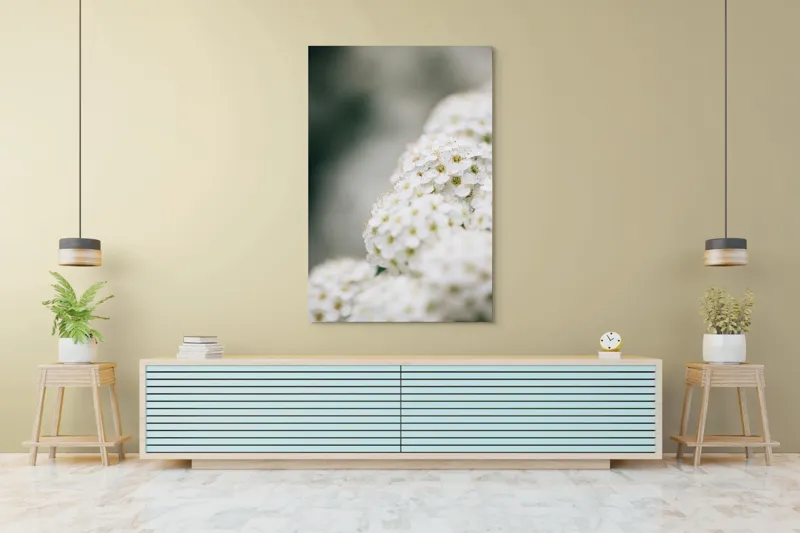 Tablou Canvas, "Splendoarea florilor albe de primăvară", Flori, Albe, Delicate, Naturale, Pure, Fragede, Minunate, Aromate, 100 x 150 cm – poza 4