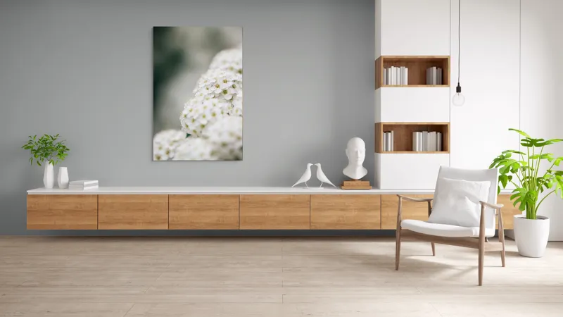 Tablou Canvas, "Splendoarea florilor albe de primăvară", Flori, Albe, Delicate, Naturale, Pure, Fragede, Minunate, Aromate, 100 x 150 cm – poza 8