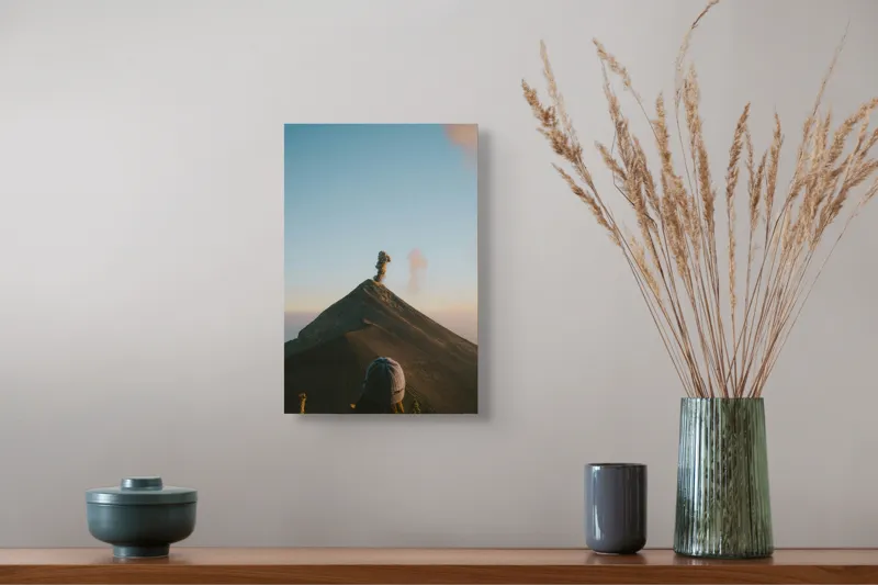 Tablou Canvas Vulcan Matinal Natură Apus Cer Munte Erupție, 26 x 39 cm – poza 5
