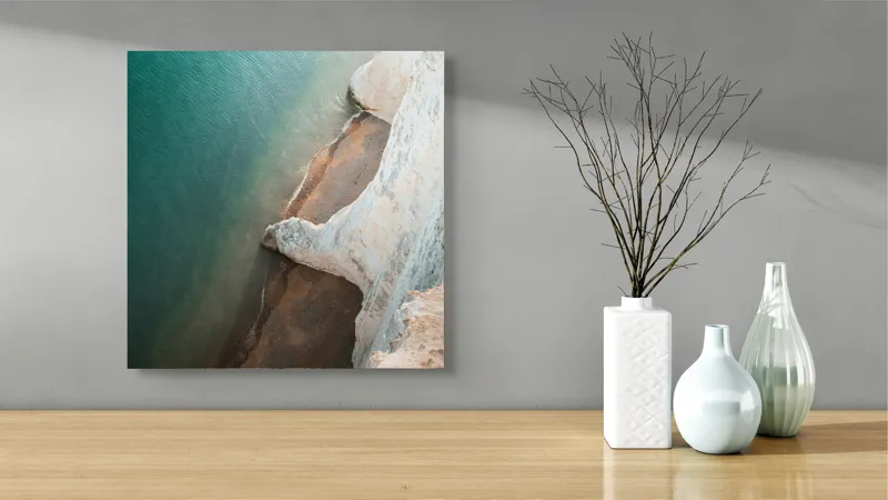 Tablou Canvas pe temă de pe stâncă și ocean, 50 x 50 cm – poza 3