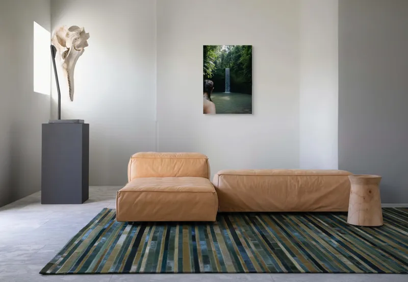 Tablou Canvas, "Cascada ascunsă în inima junglei", Cascadă, Pădure, Apă, Lumină, Vegetație, Relaxare, Natură, Răcoare, Aventură, Calm., 50 x 70 cm – poza 7