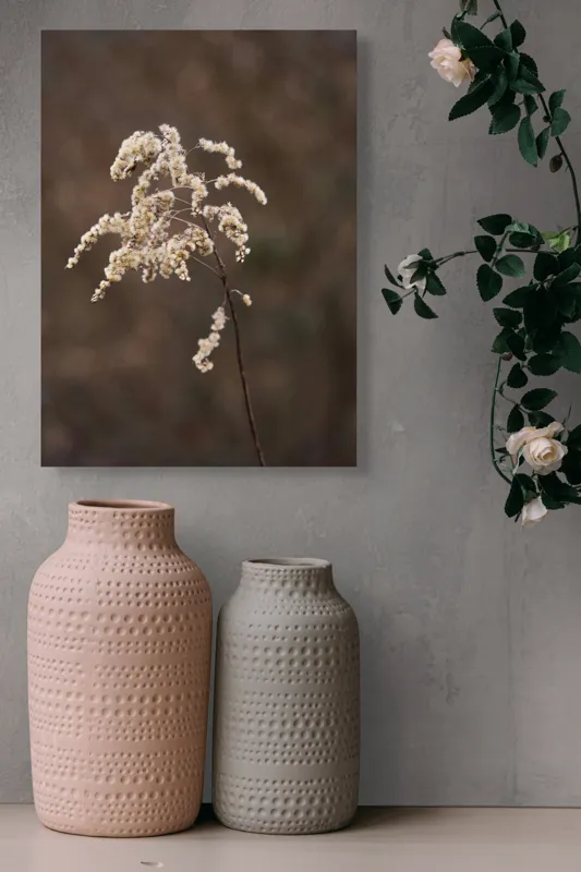 Tablou Canvas, "Dansul delicat al toamnei târzii", Floare, Delicată, Natură, Textură, Toamnă, Subtilitate, Solitudine, Fragilitate, 39 x 54 cm – poza 6