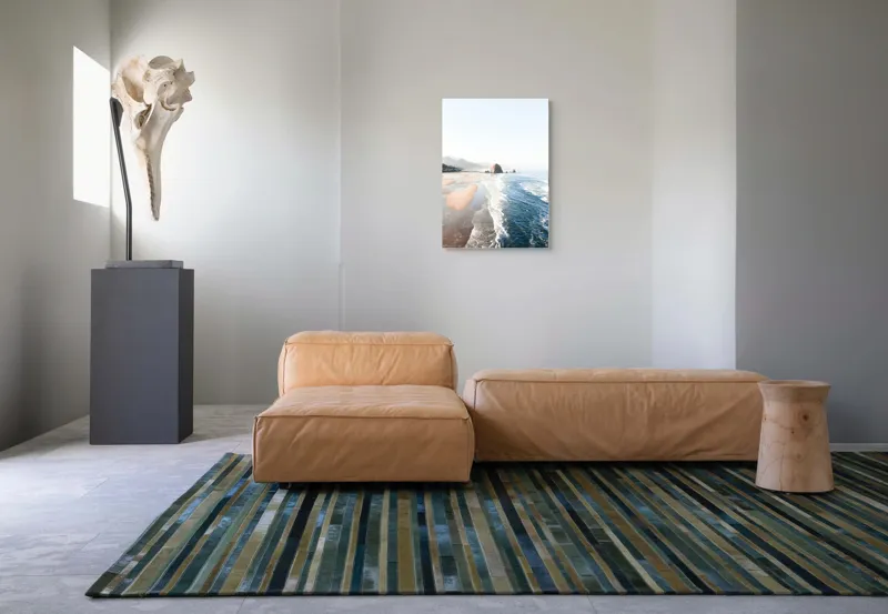 Tablou Canvas, "Valurile mării pe plaja pustie", 50 x 70 cm – poza 7