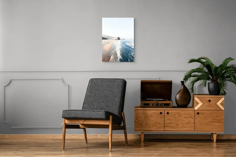 Tablou Canvas, "Valurile mării pe plaja pustie", 50 x 70 cm – poza 8