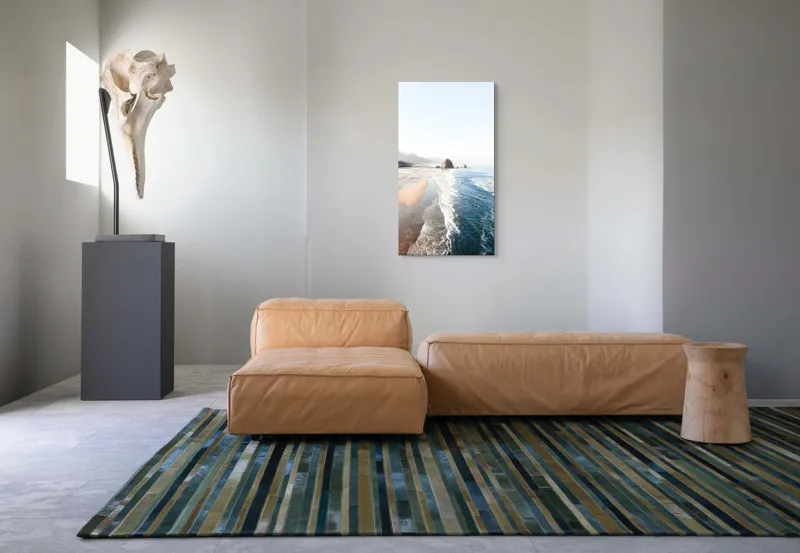 Tablou Canvas, "Valurile mării pe plaja pustie", 50 x 90 cm – poza 5