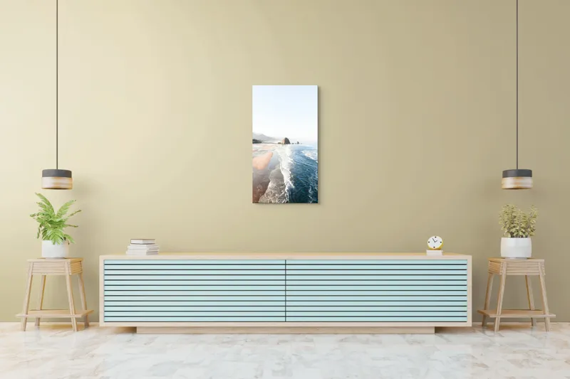 Tablou Canvas, "Valurile mării pe plaja pustie", 50 x 90 cm – poza 6