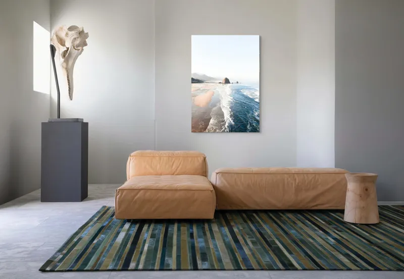 Tablou Canvas, "Valurile mării pe plaja pustie", 70 x 100 cm – poza 7