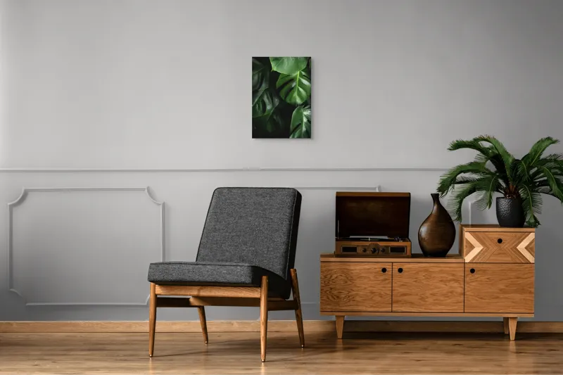 Tablou Canvas, "Frumusețea luxuriantă a naturii verzi", Verde, Frunziș, Luciu, Textură, Umbre, Plante, Prospețime, 39 x 54 cm – poza 8